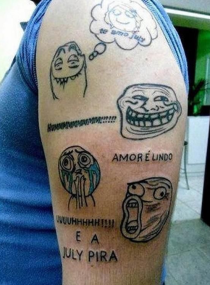 世界上最搞笑的纹身割肉纹身图案大全 十大身体各部位割肉纹身图片排行榜